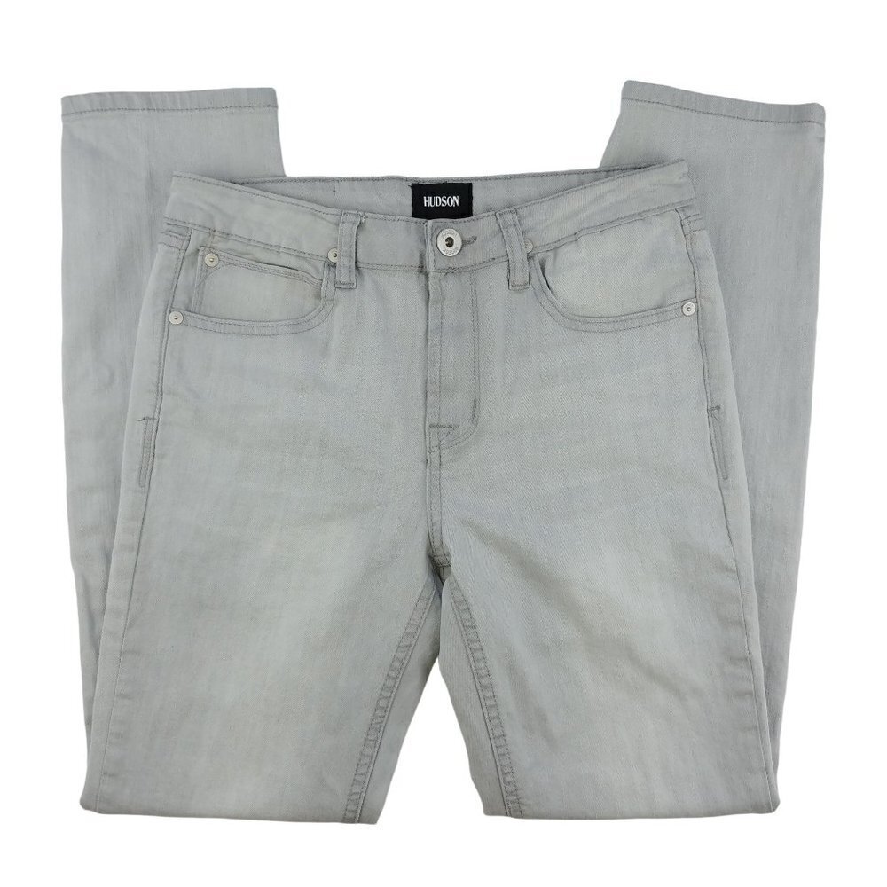 Hudson Girls‎ Straight Leg Jeans Size 14 Gray Stretch Mid Rise Denim